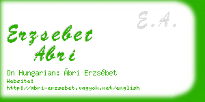 erzsebet abri business card