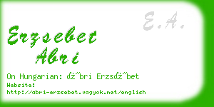 erzsebet abri business card